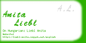 anita liebl business card